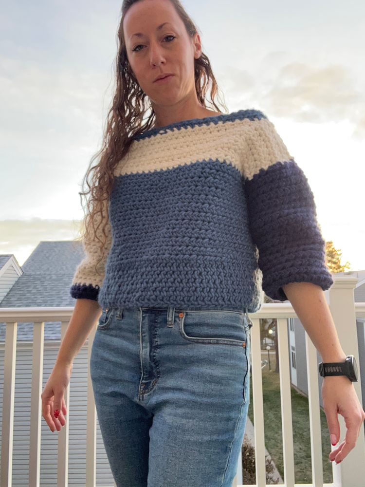Crochet pullover sweater 
