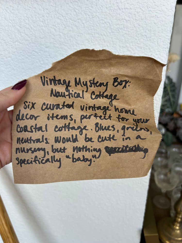 Vintage mystery box: coastal cottage 
