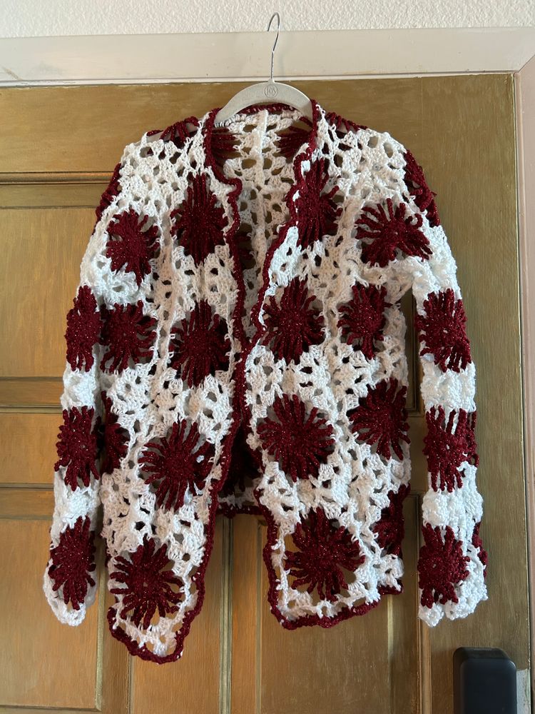 Sparkle crochet cardigan