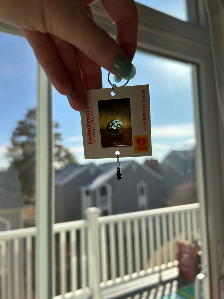 Vintage photo slide keychain 