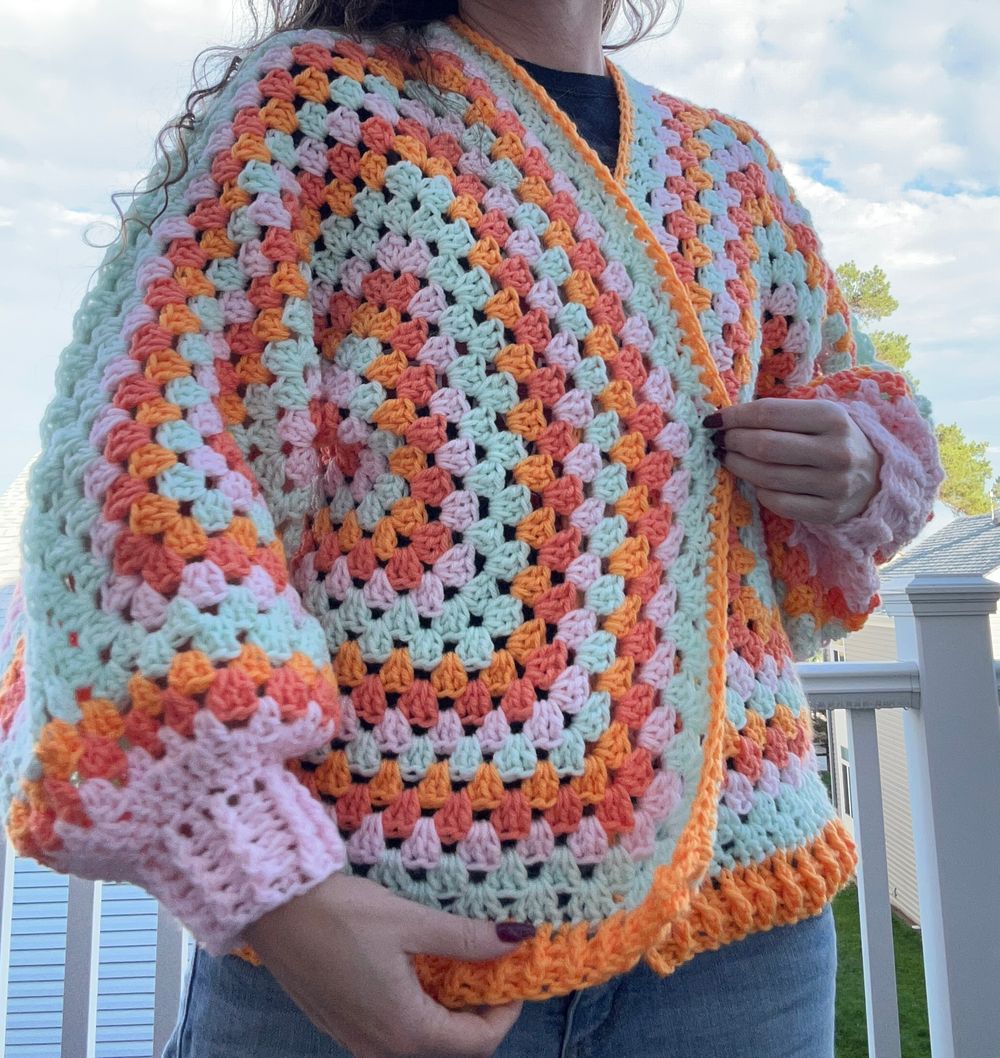 Crochet sherbet cardigan 