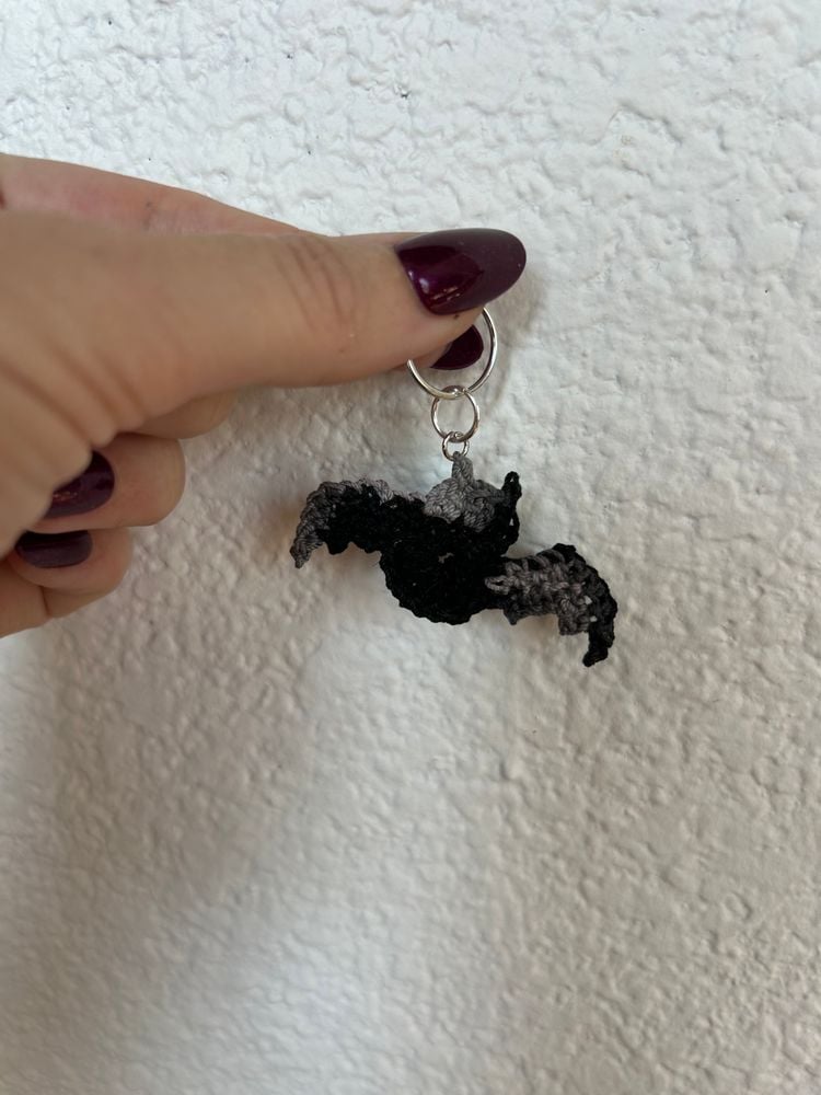 Tiny bat bag charm