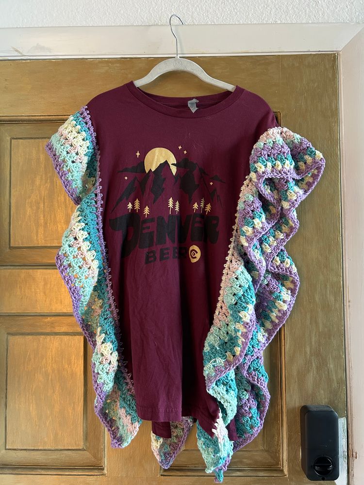 Denver beer co crochet poncho
