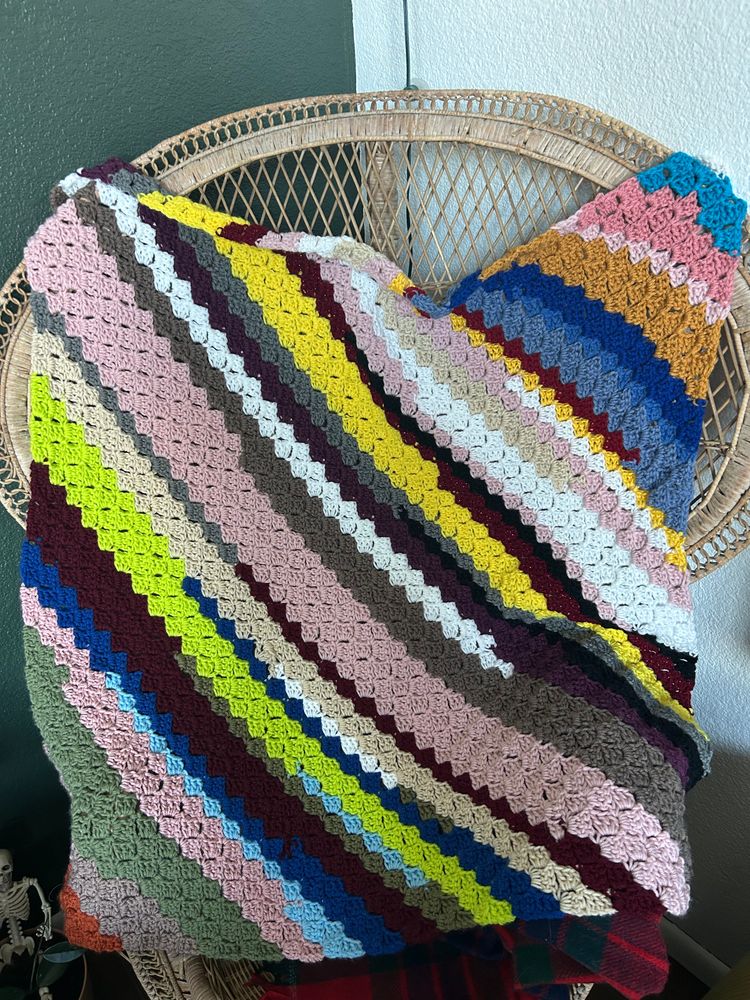 Crochet lap blanket 