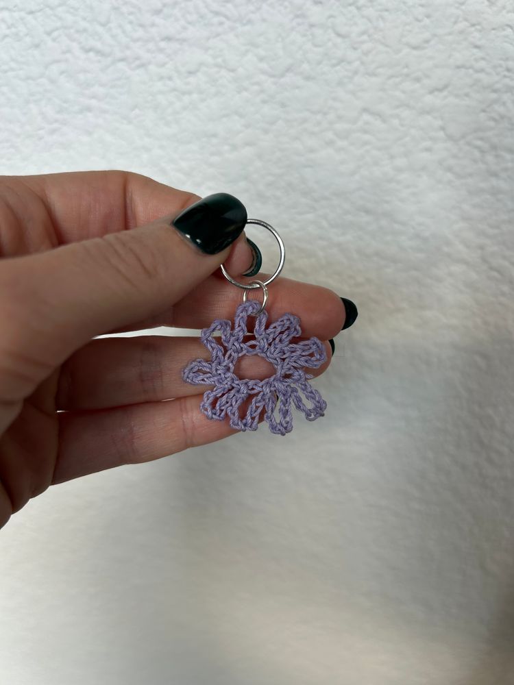 Flower bag charm 